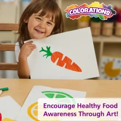 Colorations® Fruit & Vegetable Stencils Set of 12