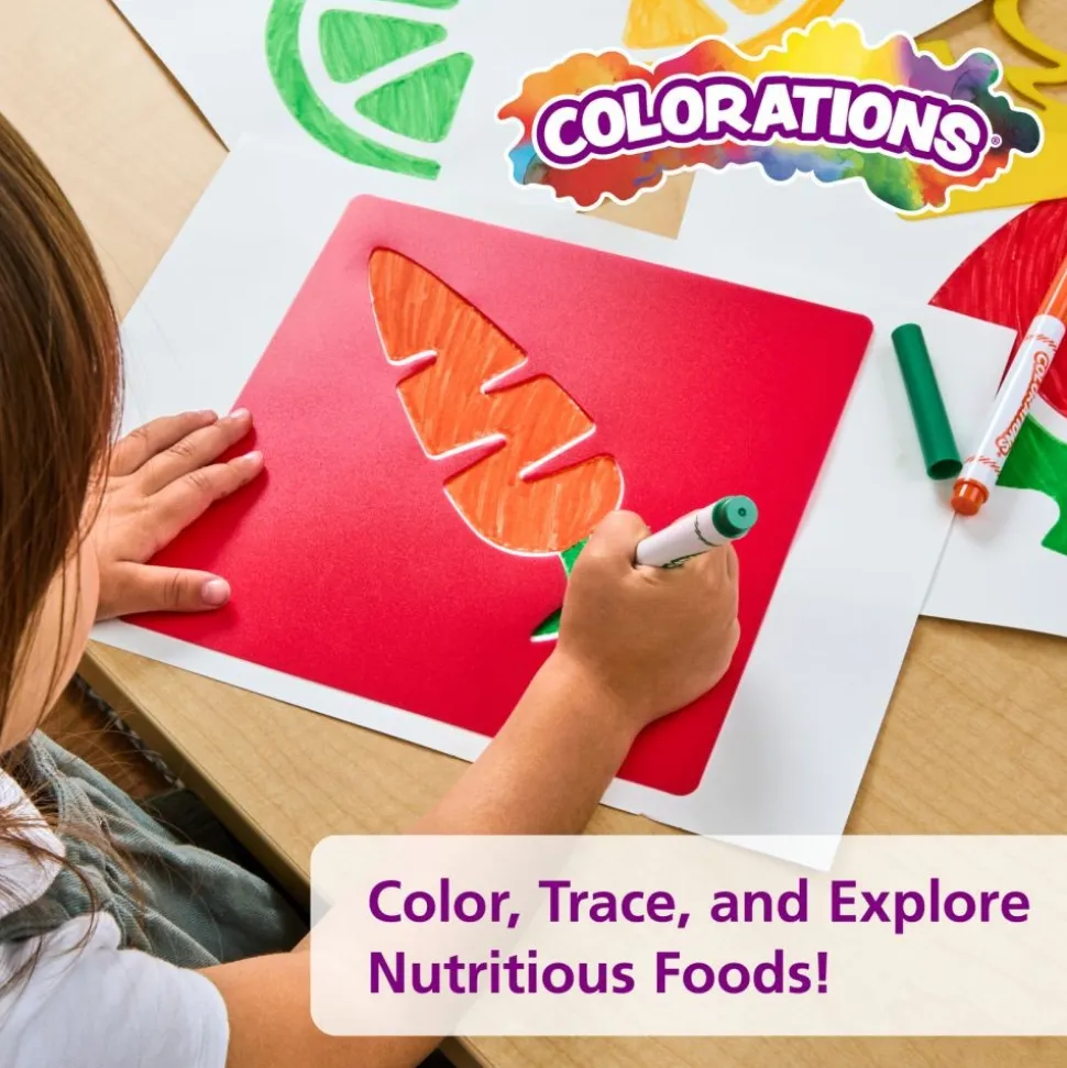 Colorations® Fruit & Vegetable Stencils Set of 12