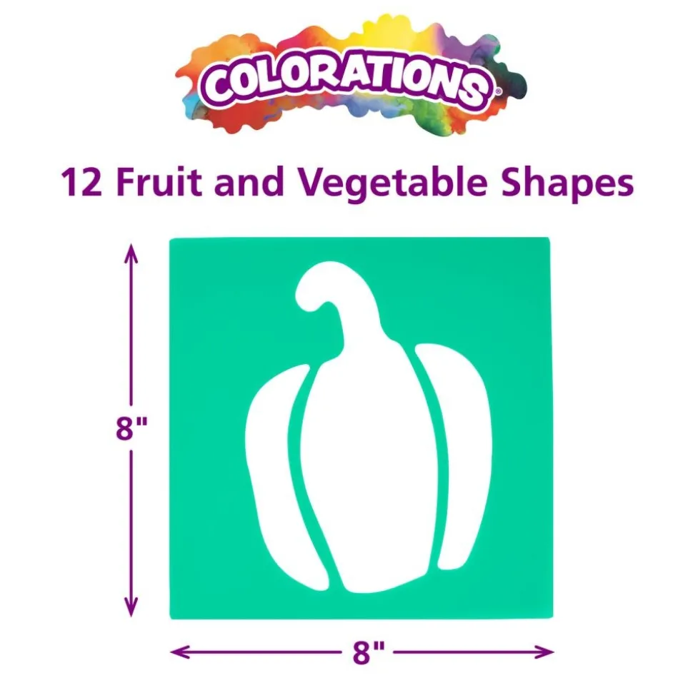 Colorations® Fruit & Vegetable Stencils Set of 12