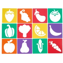Colorations® Fruit & Vegetable Stencils Set of 12