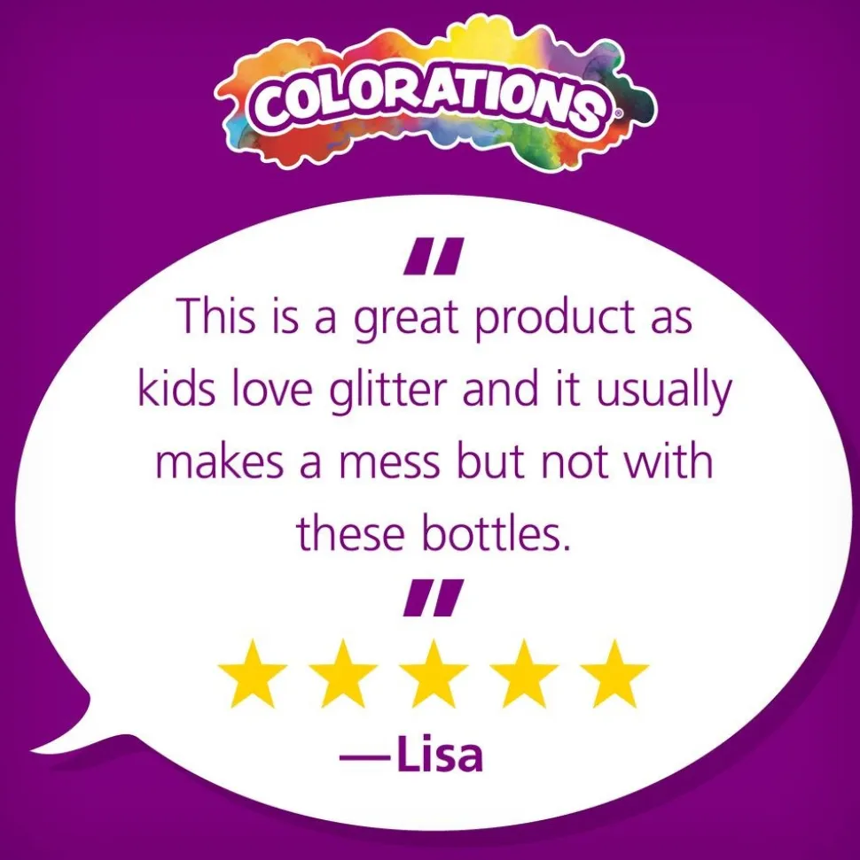 Colorations® Glitter Glue - Set of 6