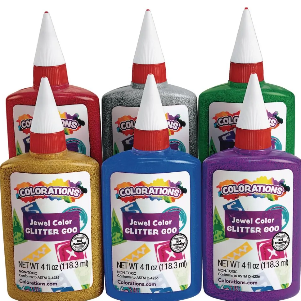 Colorations® Glitter Glue - Set of 6