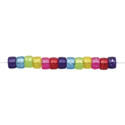 Colorations® Glitter Pony Beads - 1 lb.