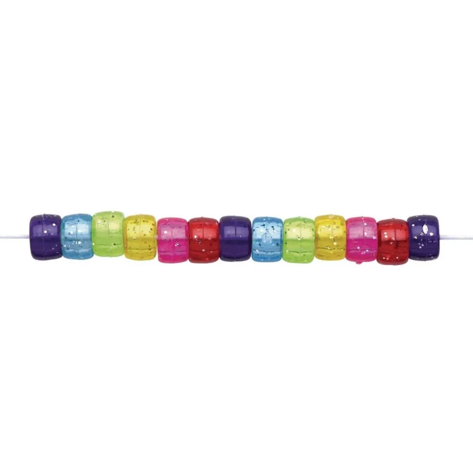 Colorations® Glitter Pony Beads - 1 lb.