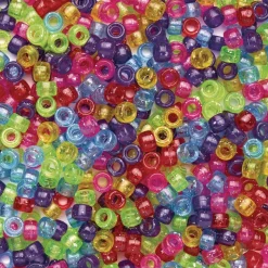 Colorations® Glitter Pony Beads - 1 lb.