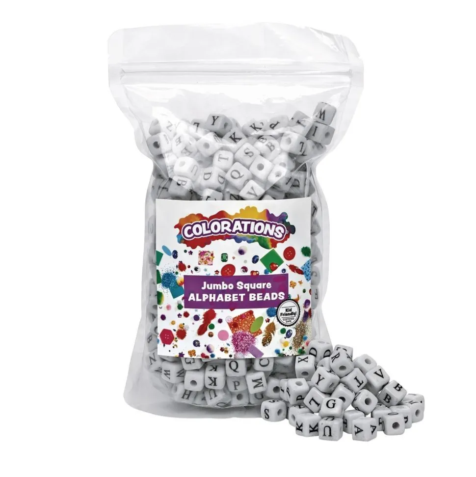 Colorations® Jumbo Alphabet Beads - 260 Pieces