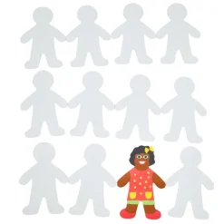 Colorations® Jumbo People Shape with Notepad - Set of 12