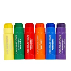 Colorations® Jumbo Tempera Paint Sticks - 6 colors, 12 Sets