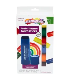 Colorations® Jumbo Tempera Paint Sticks - 6 Colors, 6 Sets