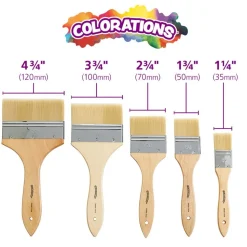 Colorations® Large Area Paint Brushes - Set of 5 Sizes