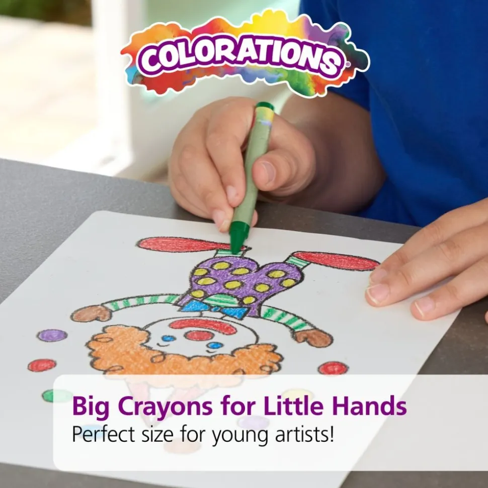 Colorations® Large Crayons, 16 Colors, Value Pack - Set of 400