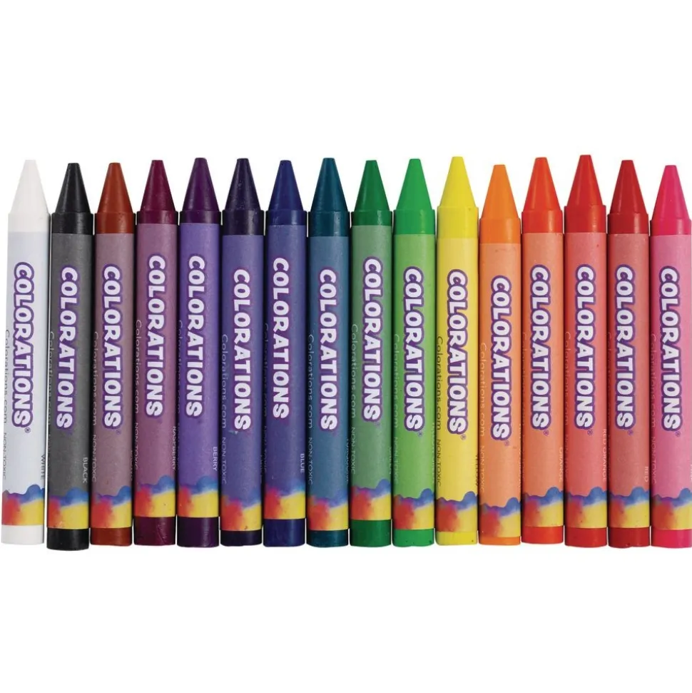 Colorations® Large Crayons, 16 Colors, Value Pack - Set of 400