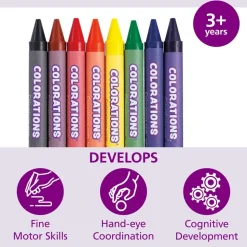 Colorations® Large Crayons - 8 Colors, Set of 400