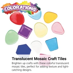 Colorations® Large Translucent Mosaic Craft Tiles - 1 lb.