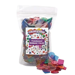 Colorations® Large Translucent Mosaic Craft Tiles - 1 lb.