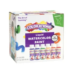Colorations® Liquid Watercolor Paints - Set of 6 Colors, Each 2oz