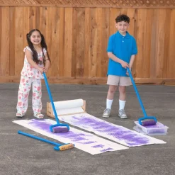 Colorations® Long Handle Pattern Rollers & Reusable Paint Tray Kit