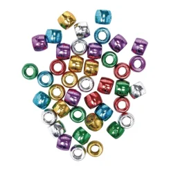 Colorations® Metallic Pony Beads - 1 lb.