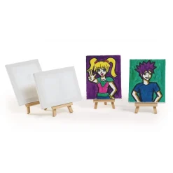 Colorations® Mini Canvases and Easel - Set of 6
