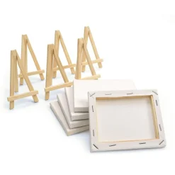 Colorations® Mini Canvases and Easel - Set of 6