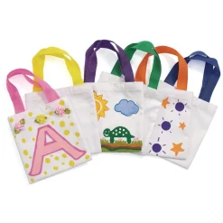 Colorations® Mini Canvas Tote Bags - Set of 24