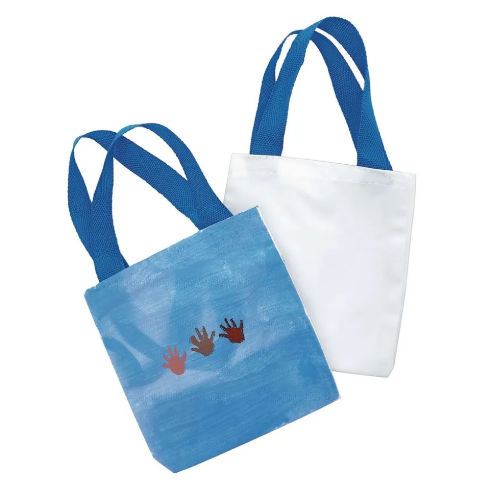 Colorations® Mini Canvas Tote Bags - Set of 24