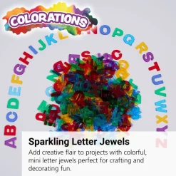 Colorations® Mini Letter Jewels - 8 of each letter, Total of 208 Pieces