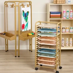 Colorations® Mobile Art Rack with 10 Tough Art Trays