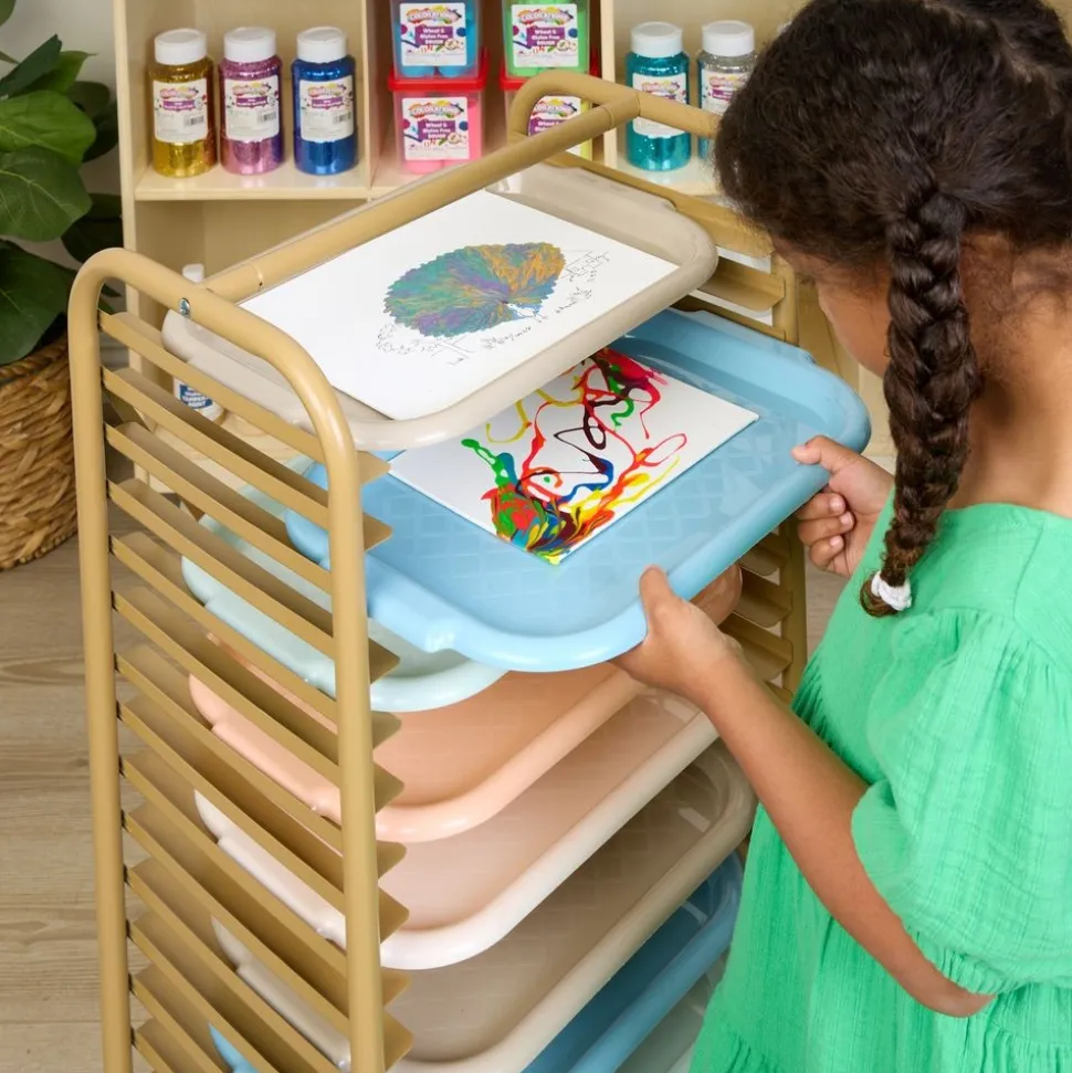 Colorations® Mobile Art Rack with 10 Tough Art Trays