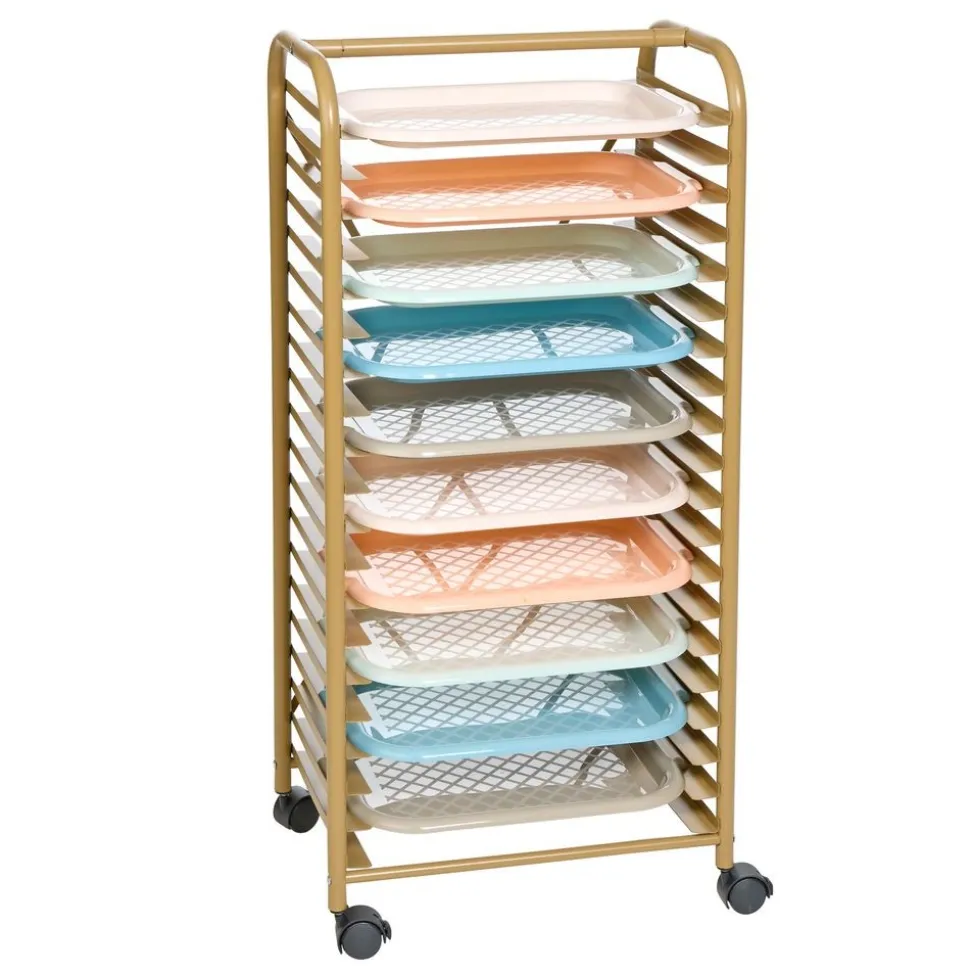 Colorations® Mobile Art Rack with 10 Tough Art Trays