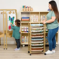 Colorations® Mobile Art Rack with 10 Tough Art Trays