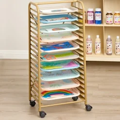 Colorations® Mobile Art Rack with 10 Tough Art Trays