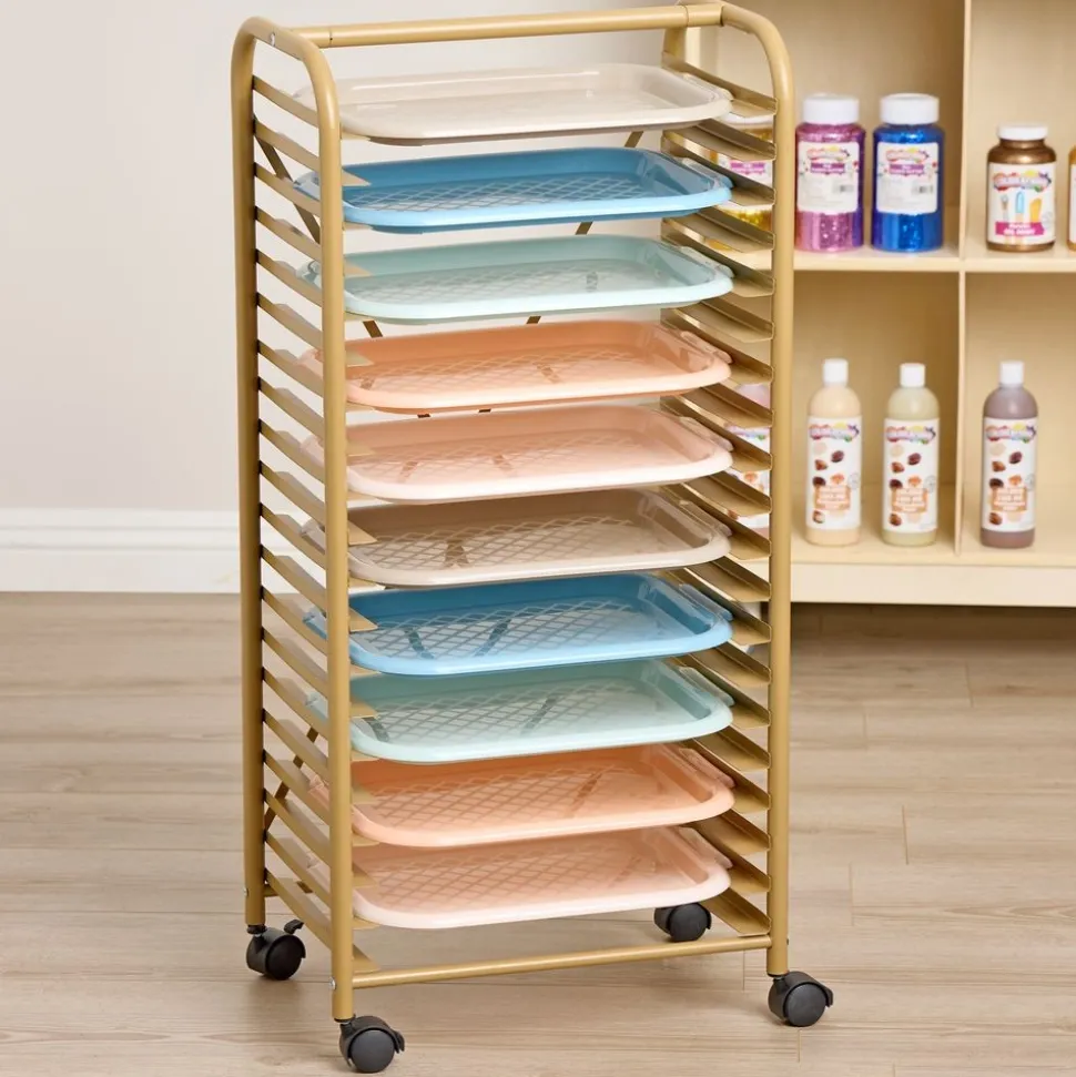 Colorations® Mobile Art Rack with 10 Tough Art Trays