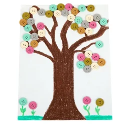 Colorations® Natural & Boho Wood Buttons - 1lb, 600 pc