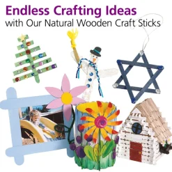 Colorations® Natural Craft Stick Classroom Pack - 1,200 Pieces