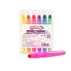 Colorations® Neon Smooth & Silky Sticks - 6 Colors