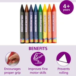 Colorations® Non-Roll Dry-Erase Crayon Classroom Value Pack - Set of 96