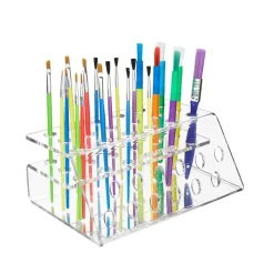 Colorations® Organizing Rack with 25 Assorted Paint Brushes