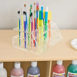 Colorations® Organizing Rack with 25 Assorted Paint Brushes