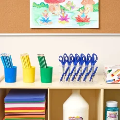 Colorations® Organizing Rack with 30 Blunt Tip Scissors