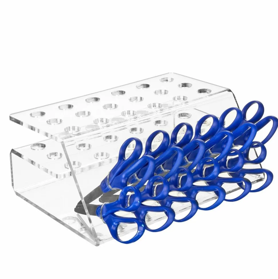 Colorations® Organizing Rack with 30 Blunt Tip Scissors