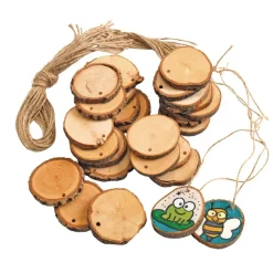 Colorations® Painted Wood Slice Ornament Kit - Makes 24 Crafts