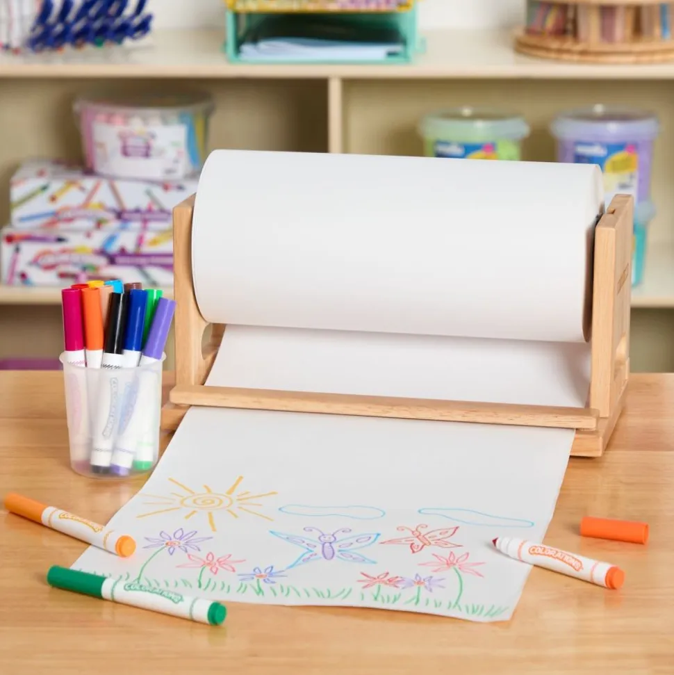 Colorations® 12" Paper Roll Dispenser & 500 ft White Paper Kit