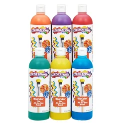 Colorations® Paraben-Free BioColor® Paint- Rainbow Pack, Set of 6, 16oz