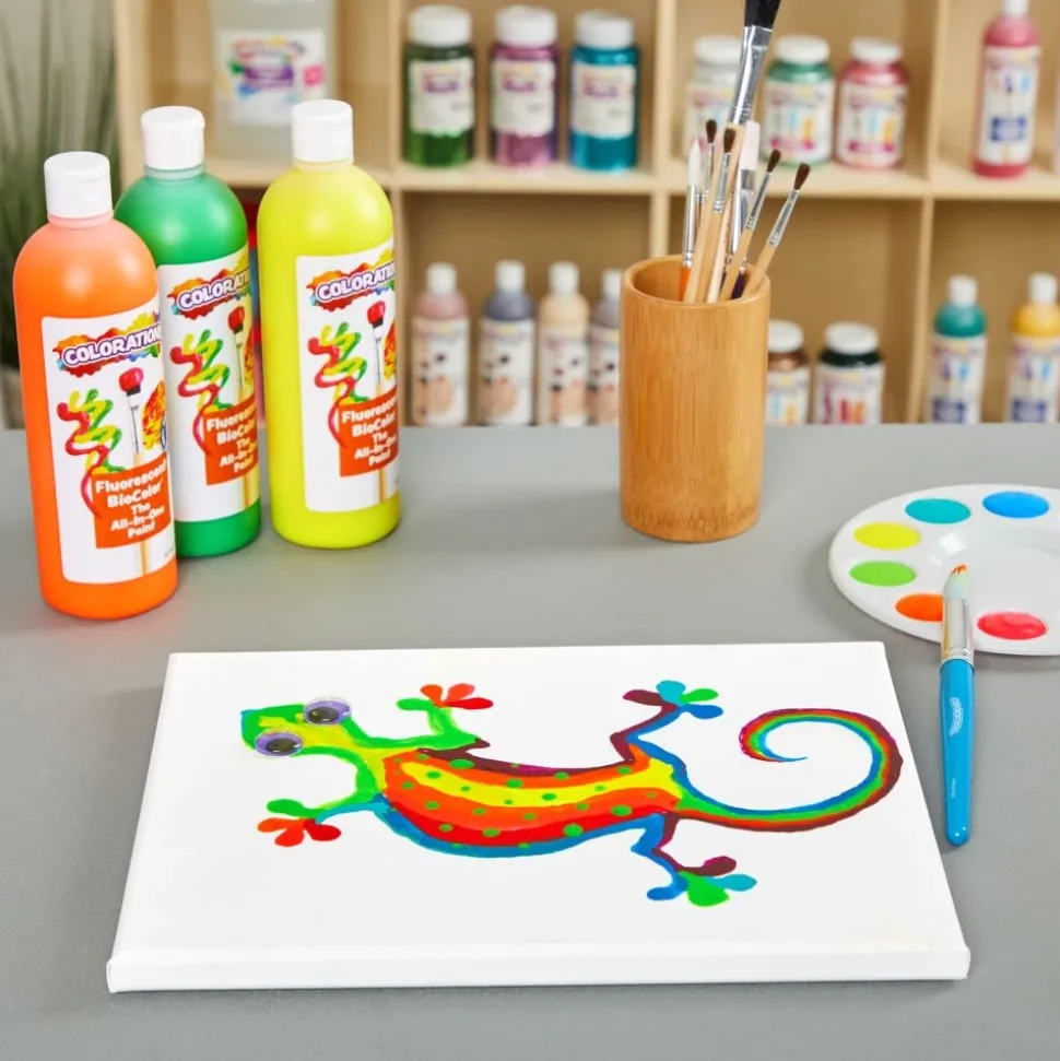 Colorations® Paraben-Free Fluorescent BioColor® Paint- Set of 9, 16 oz.
