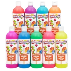 Colorations® Paraben-Free Fluorescent BioColor® Paint- Set of 9, 16 oz.
