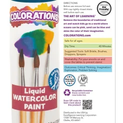 Colorations® Paraben-Free Liquid Watercolor™ Paint - Rainbow Pack, 4 oz. - Set of 6