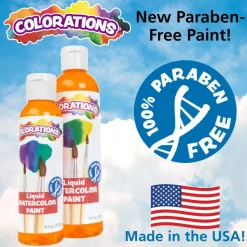 Colorations® Paraben-Free Liquid Watercolor Paints, 8oz. - Set of 21