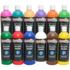 Colorations® Paraben-Free Prism Acrylic Paint Set- 12 Colors