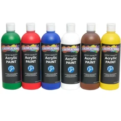 Colorations® Paraben-Free Rainbow Acrylic Paint Set- 6 Colors